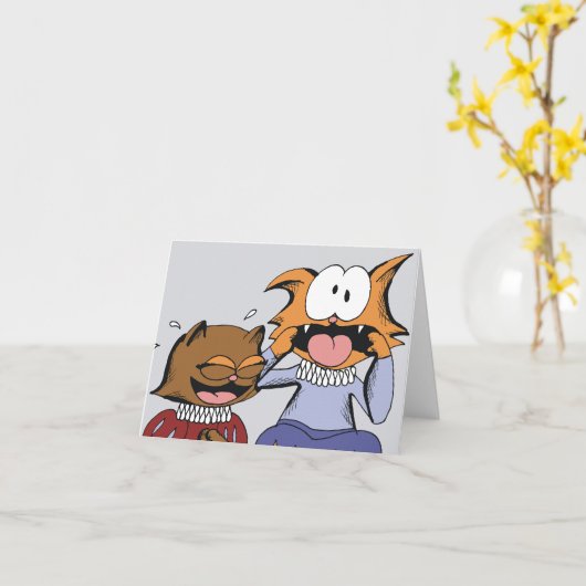 Renaissance-Katten Kaart (Gele Bloem)