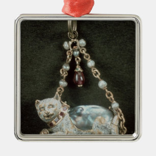 Renaissance kattenwerper metalen ornament