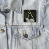 Renaissance kattenwerper vierkante button 5,1 cm (In situ)