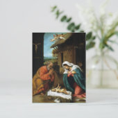 Renaissance kerstfeest Heilige Familie Nativiteit Briefkaart (Staand voorkant)