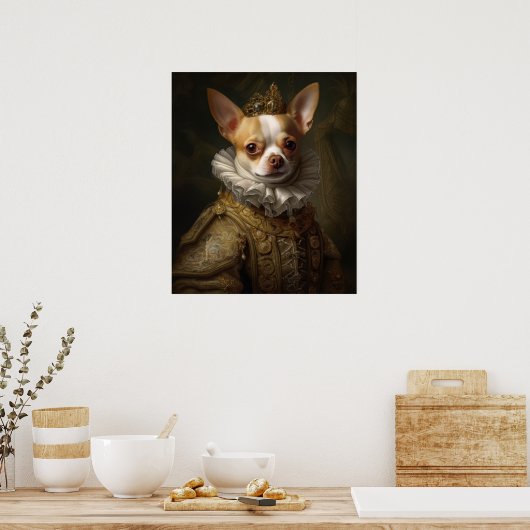 Renaissance King Chihuahua Poster (Keuken)