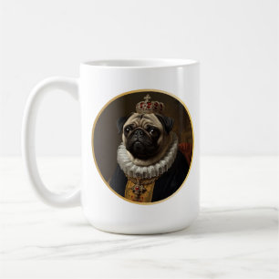 Renaissance Koningin Portret-Geïnspireerde Beige P Koffiemok