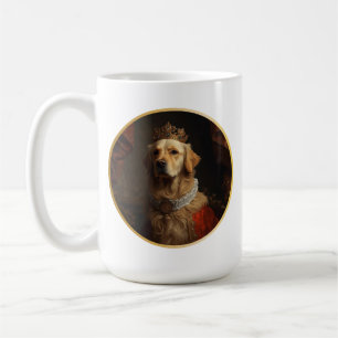Renaissance Koningin Portret Goud Retriever Koffiemok