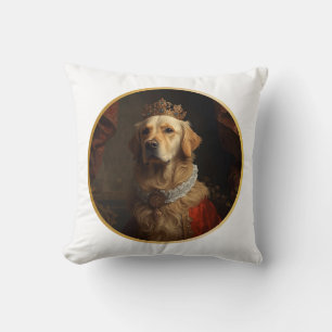 Renaissance Koningin Portret Goud Retriever Kussen