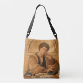 Renaissance koopman met laptop crossbody tas (Achterkant)