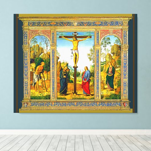 Renaissance Kruisiging van Christus Canvas Afdruk (Insitu (Houten vloer))