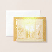 Renaissance Kruisiging van Christus Gouden Folie Folie Kaarten (Voorkant met envelop)