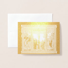 Renaissance Kruisiging van Christus Gouden Folie Kaarten