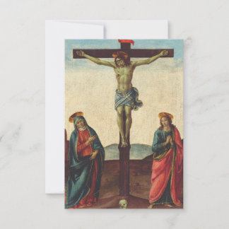 Renaissance Kruisiging van Jezus Heilige Kaart
