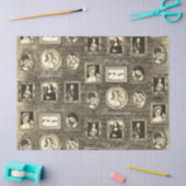 Renaissance kunst ingelijst Antiek Sepia Decoupage Tissuepapier (Craft)