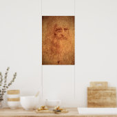 Renaissance Kunst Zelfportret door Leonardo da Vin Poster (Keuken)