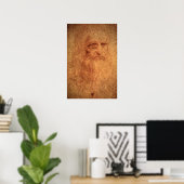 Renaissance Kunst Zelfportret door Leonardo da Vin Poster (Thuiskantoor)