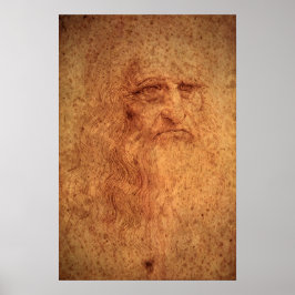 Renaissance Kunst Zelfportret door Leonardo da Vin Poster