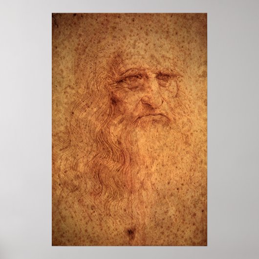 Renaissance Kunst Zelfportret door Leonardo da Vin Poster (Voorkant)