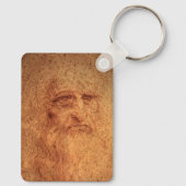 Renaissance kunst Zelfportret door Leonardo da Vin Sleutelhanger (Achterkant)