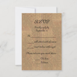 Renaissance Lady en Knight Medieval Wedding RSVP Kaartje