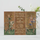 Renaissance Lady en Knight Weddenschap met Initial Kaart (Staand voorkant)