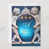 RENAISSANCE LITTLE ANGELS BLUE SAPPHIRE MONOGRAM KAART (Voorkant)