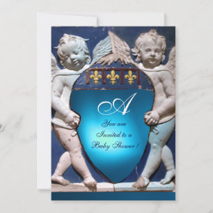 RENAISSANCE LITTLE ANGELS BLUE SAPPHIRE MONOGRAM KAART