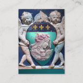 RENAISSANCE LITTLE ANGELS MONOGRAM Blue Aquamarine Visitekaartje (Achterkant)