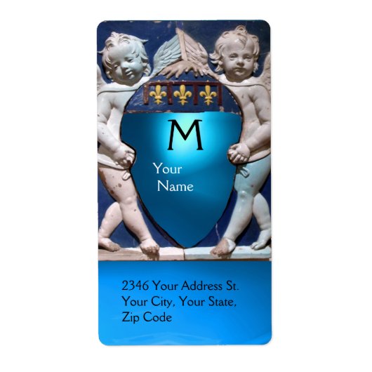 RENAISSANCE LITTLE ANGELS MONOGRAM Blue Sapphire Etiket (Voorkant)
