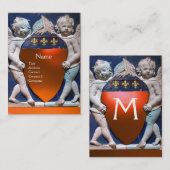 RENAISSANCE LITTLE ANGELS MONOGRAM Oranje Agate Visitekaartje (Voorkant / Achterkant)