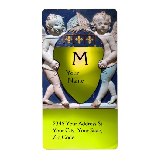 RENAISSANCE LITTLE ANGELS MONOGRAM Yellow Topaz Etiket (Voorkant)
