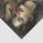 Renaissance Lovers Passionate Kiss Decoupage Tissuepapier (Detail)