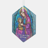 Renaissance Madonna and Child Sacred Art Minimal Glas Ornament (Voorkant links)