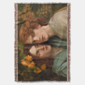 Renaissance Male Couple Throw Blanket Deken (Voorkant Verticaal)