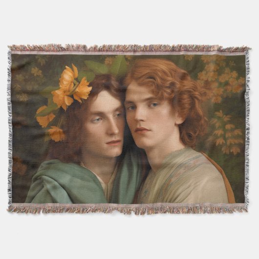 Renaissance Male Couple Throw Blanket Deken (Voorkant)