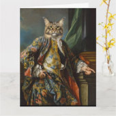RENAISSANCE MAN CAT OVERGEPASTE BIRTHDAAGKAARTEN KAART (Gele Bloem)