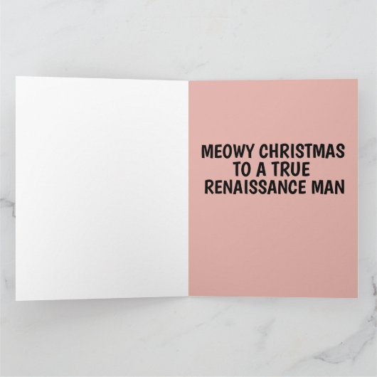 RENAISSANCE MAN KAT KERSTFEESTKAARTEN KAART (Binnen)