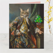 RENAISSANCE MAN KAT KERSTFEESTKAARTEN KAART (Gele Bloem)