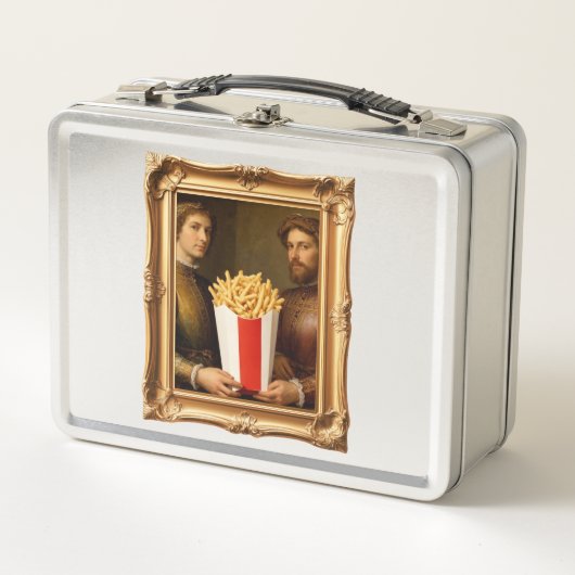 Renaissance Mannen met Moderne Franse Friet (Voorkant)
