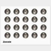 Renaissance marmeren beeldhouwwerk Maltees Ronde Sticker (Vel)