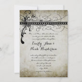 Renaissance Medieval Gold Wedding Invitations Kaart (Voorkant)