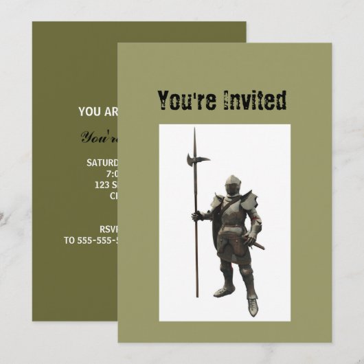  renaissance medieval Knight Kaart (Voorkant / Achterkant)