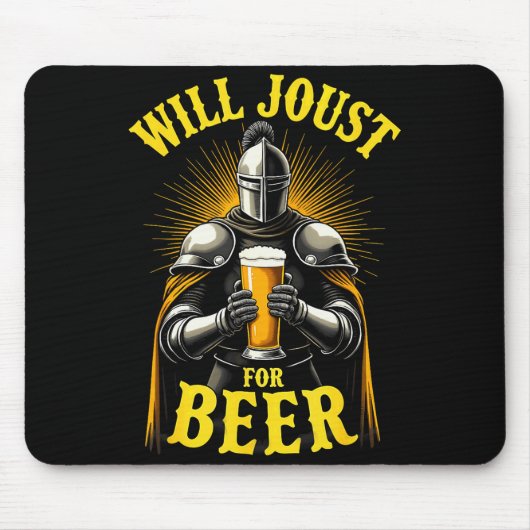 Renaissance Medieval Knight Will Joust For Beer Muismat (Voorkant)