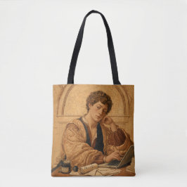 Renaissance Merchant met Laptop Canvas tas