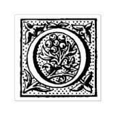 Renaissance Middeleeuwse brief O Monogram Zelfinktende Stempel (Design)