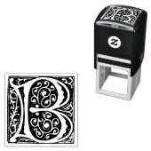 Renaissance middeleeuwse letter B monogram Zelfinktende Stempel (In situ)