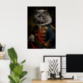 Renaissance Militaire Kat Kunstprint Whimsisch Poster (Thuiskantoor)