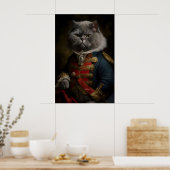 Renaissance Militaire Kat Kunstprint Whimsisch Poster (Keuken)