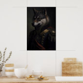 Renaissance Militaire Wolf Kunstprint Dierenliefhe Poster (Keuken)