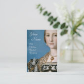 RENAISSANCE MODE JEWELRY COSTUME DESIGNER VISITEKAARTJE (Staand voorkant)