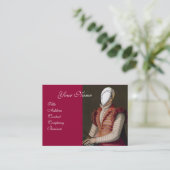 RENAISSANCE MODE THEATRICAL COSTUME DESIGNER VISITEKAARTJE (Staand voorkant)