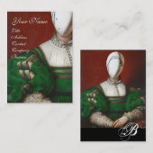 RENAISSANCE MODE THEATRICAL COSTUME DESIGNER VISITEKAARTJE (Voorkant / Achterkant)