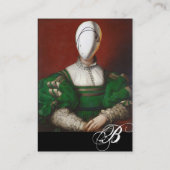 RENAISSANCE MODE THEATRICAL COSTUME DESIGNER VISITEKAARTJE (Achterkant)