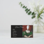 RENAISSANCE MODE THEATRICAL COSTUME DESIGNER VISITEKAARTJE (Staand voorkant)